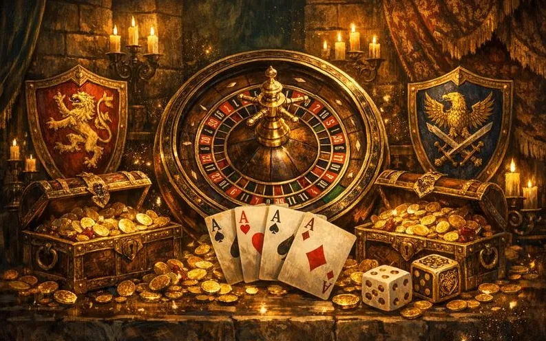 Casinia Casino - banner principale stile medievale